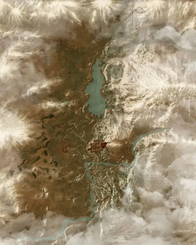 Kaer Morhen map from The Witcher 3